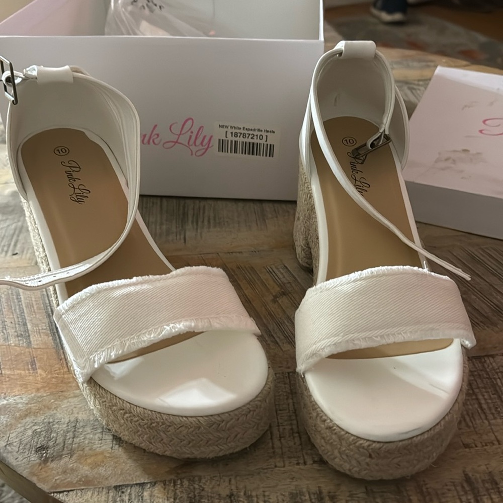 Pink Lily Wedge/Heel